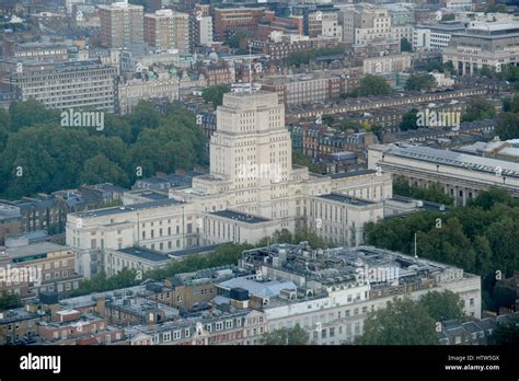 1937 Art Deco Senate House and Library, Malet Street, London. Seen from the BT Tower Stock Photo ...