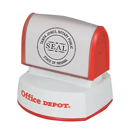 Office Depot Brand Pre Inked Notary Round Stamp 1 916 Diameter - Office Depot