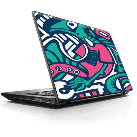 Laptop Notebook Universal Skin Decal Fits 13.3" to 15.6" / Green Gecko Abstract Pop Art ...