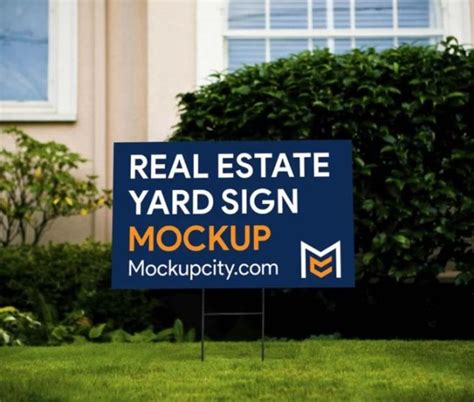 16+ Yard Sign Mockup PSD FREE Download