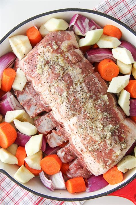 This One Pot Oven Roasted Bone In Pork Rib Roast with Vegetables is a ...