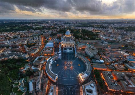 Aerial view of St. Peter’s Basilica, Vatican City State - AAEF06578 ...