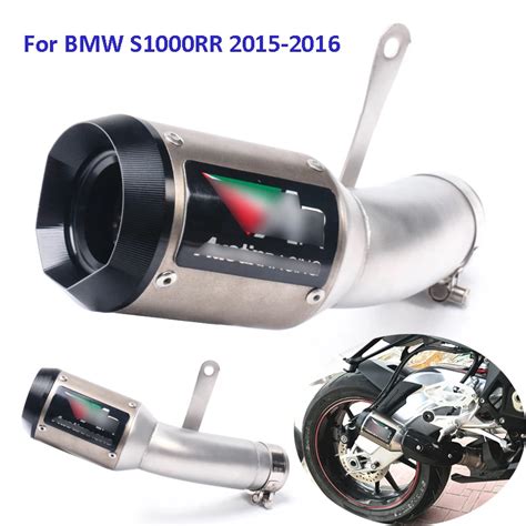 Motorcycle Exhaust System Carbon Fiber Exhaust Pipe Slip On S1000RR ...