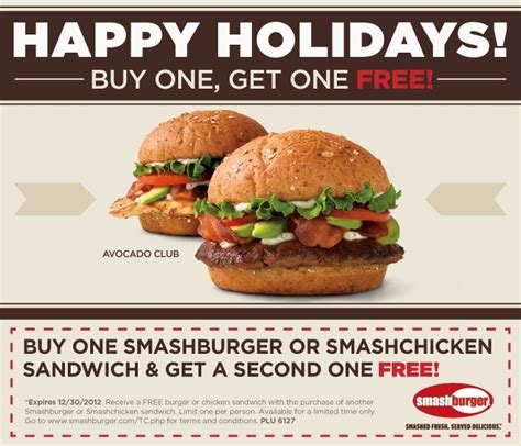 BOGO Free Smashburger or Smashchicken at Smashburger • Free Stuff Times ...