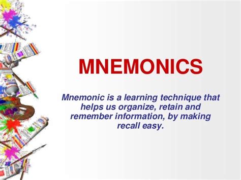 Mnemonics