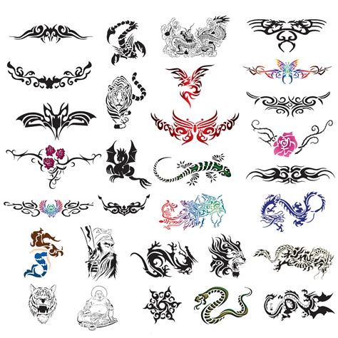 Temporary Tattoo Airbrush Design Stencil Patterns | eBay