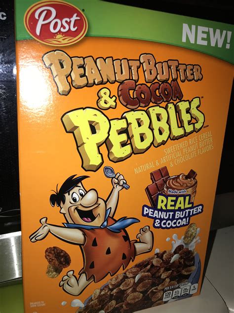 Post peanut butter & Cocoa pebbles cereal | Junk food snacks, New cereal, Pebbles cereal