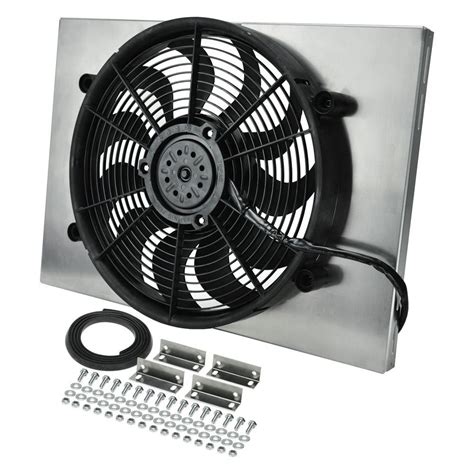 Derale Performance® 16828 - Single Electric Radiator Fan with Aluminum Shroud Kit