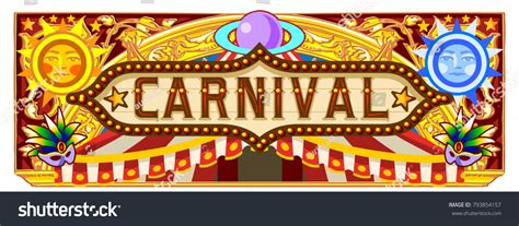 Carnival Banner Circus Template Circus Vintage Stock Vector (Royalty Free) 793854157 | Shutterstock