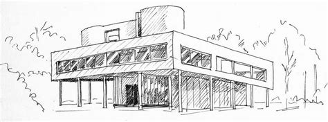 villa Savoye - Le Corbusier - sketch | Architecture sketch, Landscape architecture drawing ...