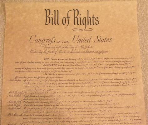 Bill of Rights-Congress-Parchment Art-History Document-Printing : Carolines Collectibles | Ruby Lane