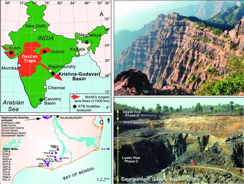 (A) Map of India with current distribution of Deccan Traps, including... | Download Scientific ...