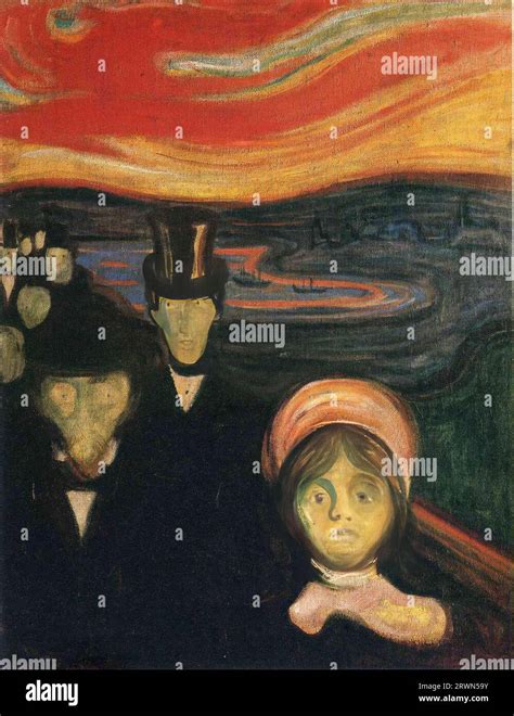 Edvard Munch – Anxiety 1894. 94x74 Stock Photo - Alamy