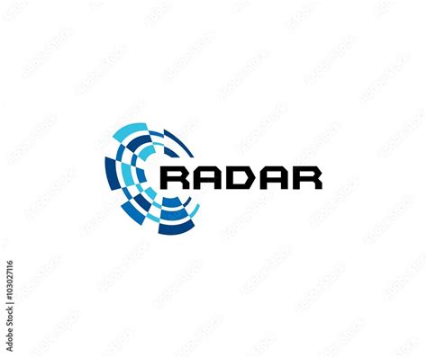 Radar logo Stock Vector | Adobe Stock