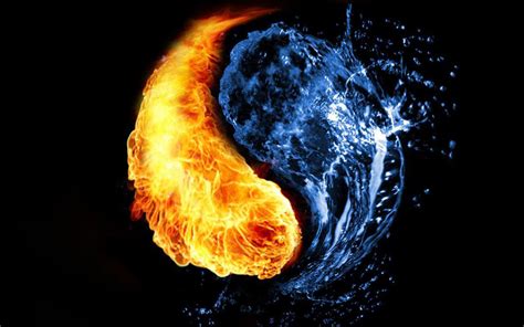 fire and water yin yang wallpaper | wallpapersoo. | Fire | Pinterest ...