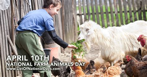 NATIONAL FARM ANIMALS DAY - List Of National Days