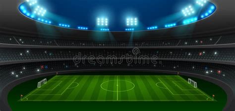 Soccer Football Stadium Spotlight Stock Vector - Illustration of player ...