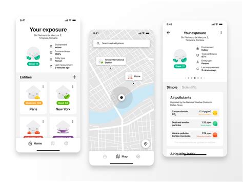 Air Quality Monitoring App by Vlad Szirka on Dribbble