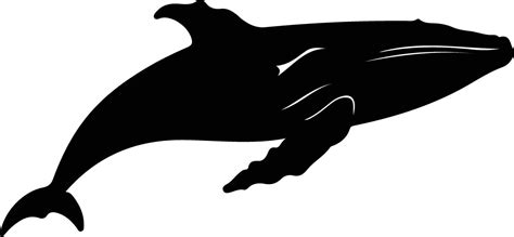 humpback whale black silhouette 38101299 Vector Art at Vecteezy