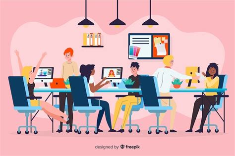 Free Vector | Illustration of people working together