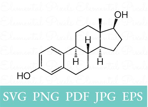 Estrogen Svg Molecule Png for Shirts Chemical Structure Neuroscience ...