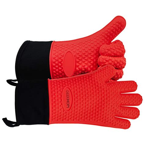 Pair of Cotton Lined Heat Resistant Silicone Gloves by GEEKHOM [Brew Day & Beyond] | Homebrew Finds