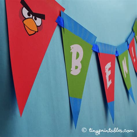 Angry Bird vs Pig Party Printables - Banners | To get your o… | Flickr