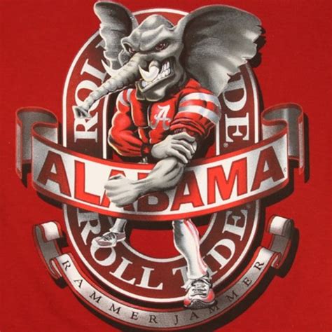 Alabama Crimson Tide Crimson Banner Mascot T-shirt | Official Alabama ...