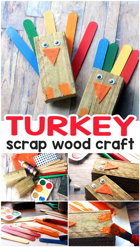 Wood Scrap Turkey Craft - Easy Peasy and Fun