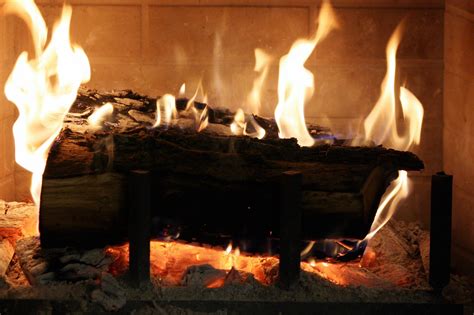 Logs Burning In Fireplace Free Stock Photo - Public Domain Pictures