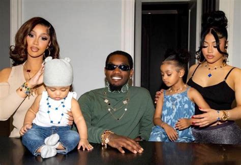 Cardi B Shares Sweet Family Photo with Offset, 2 Kids, and Sister Hennessy Carolina: 'My Charms'