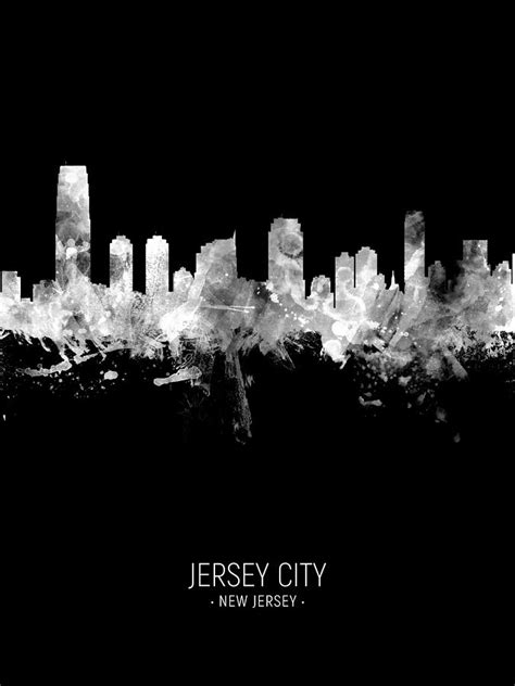 Jersey City New Jersey Skyline Digital Art by Michael Tompsett