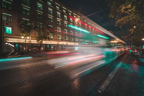 HD wallpaper: greece, athens, night, street, lightrails, motion, city ...