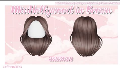 Aesthetic Brown Hair Codes For Bloxburg