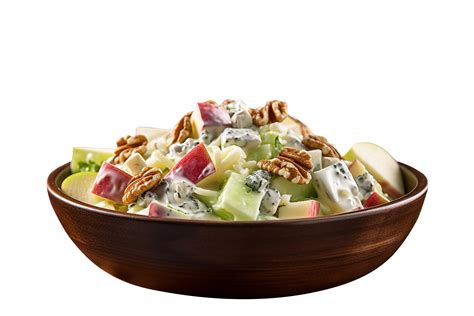 Freshly made Waldorf salad bowl isolated on transparent background 27145525 PNG