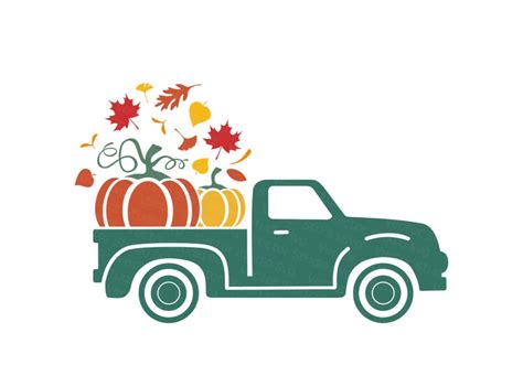 Fall Truck Svg, Autumn Svg, Harvest Svg, Pumpkin Truck Svg Cut Files ...