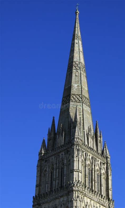 Spire of Salisbury Cathedral, England Stock Image - Image of wiltshire ...