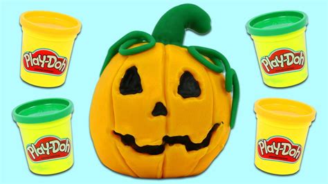 How to Make A Spooky Play Doh Halloween Jack o Lantern! - YouTube