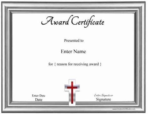 Christian Certificate Templates