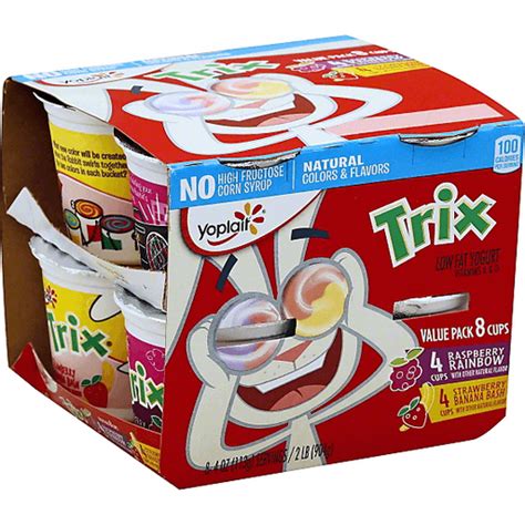 Yoplait® Trix Yogurt Variety Pack of Raspberry and Strawberry Banana 8-4.0 oz. Cups | Dairy ...