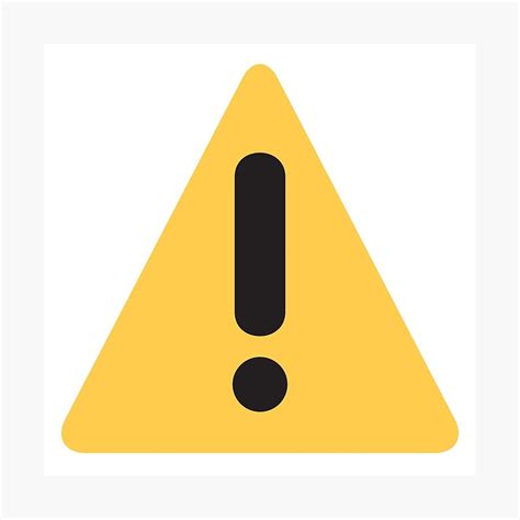 "Warning sign Emoji" Photographic Print by Winkham | Redbubble