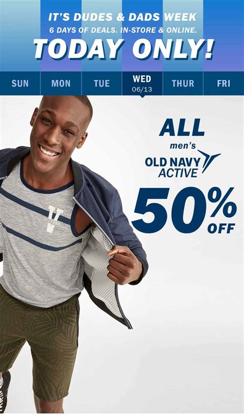 Old Navy Canada: All Men's Activewear 50% off! (Today Only)