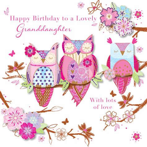 Lovely Granddaughter Happy Birthday Greeting Card | Cards | Love Kates