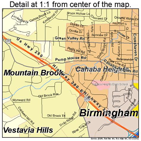 Vestavia Hills Alabama Street Map 0178552