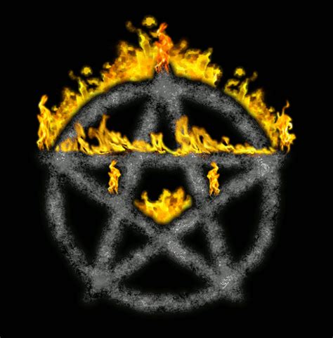 Second Life Marketplace - Sanna Metal Fire Flaming Pentagram V3 SET MP