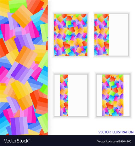 Design elements with colorful background Vector Image