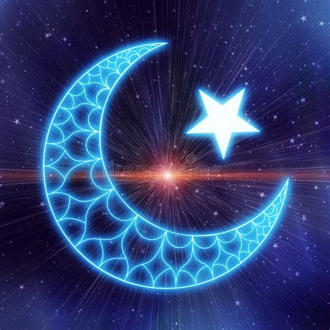 Crescent moon with stars stock illustration. Illustration of isolated ...