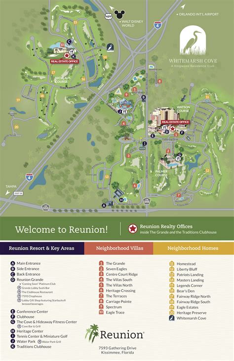 Reunion Resort Map - WhiteMARSH COVE