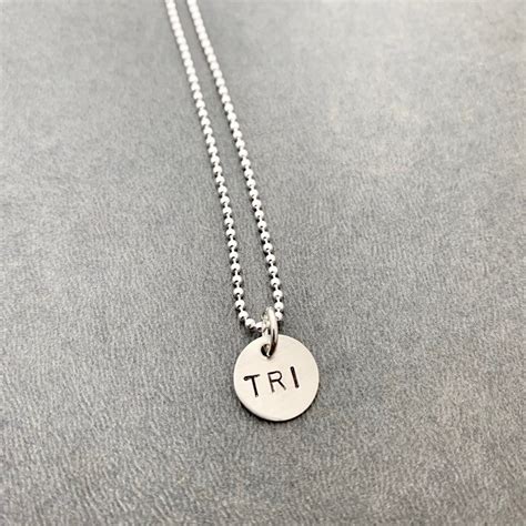 TRI Just TRI Sterling Silver Triathlon Necklace 16 18 or - Etsy