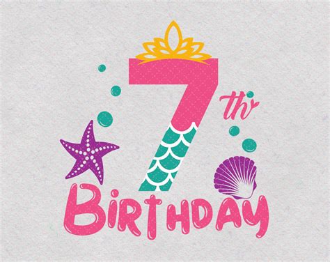 7th Birthday Mermaid Birthday My Mermaid Birthday Birthday | Etsy